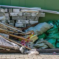 Unused construction material ready for a rubbish tip